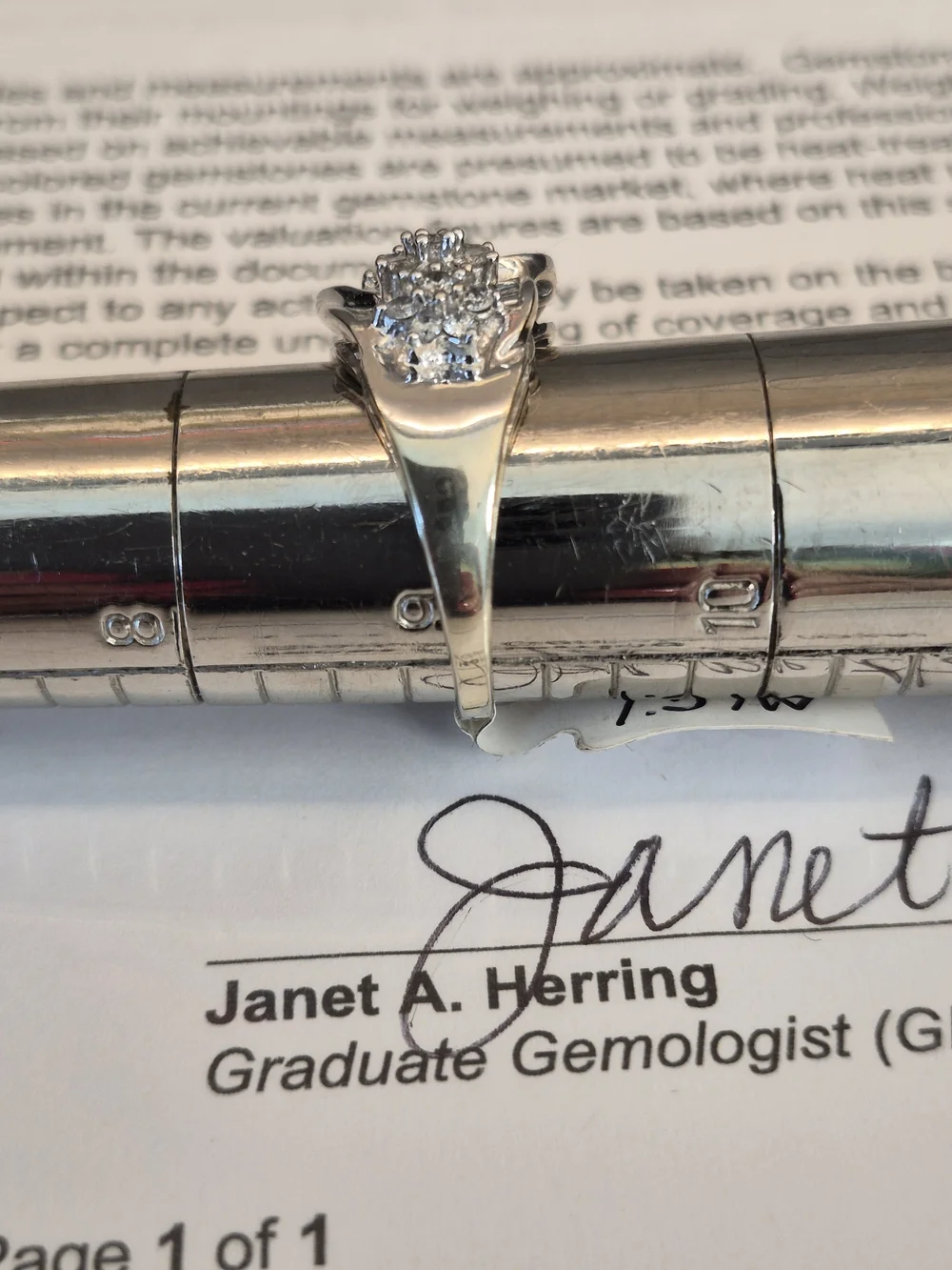 14kwg 1.5ct TW Natural Diamond Size 9 Ring with $5100 GIA GG Appraisal. 6.2g
